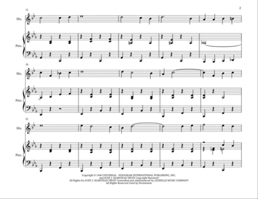 Blue Christmas Horn scores gallery preview page 2