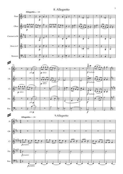 Bartók: Fifteen Hungarian Peasant Songs, Sz.71 (Nos. 7 - 14) - wind quintet image number null