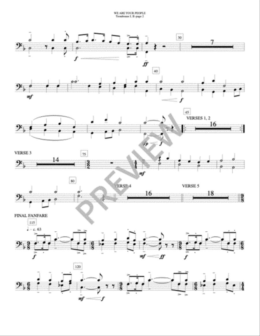 We Are Your People - Instrumental Edition Trombone scores gallery preview page 2