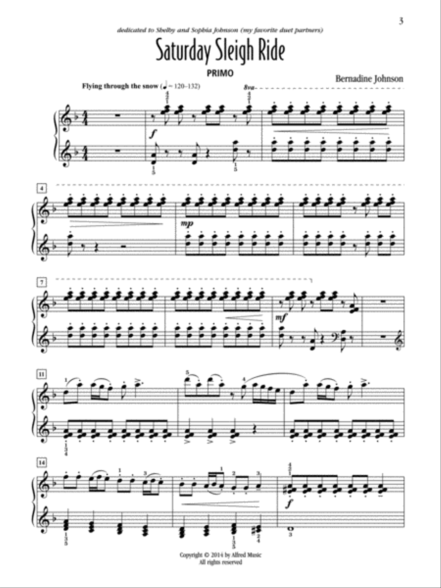 Saturday Sleigh Ride Saturday Sleigh Ride Small Ensemble scores gallery preview page 3