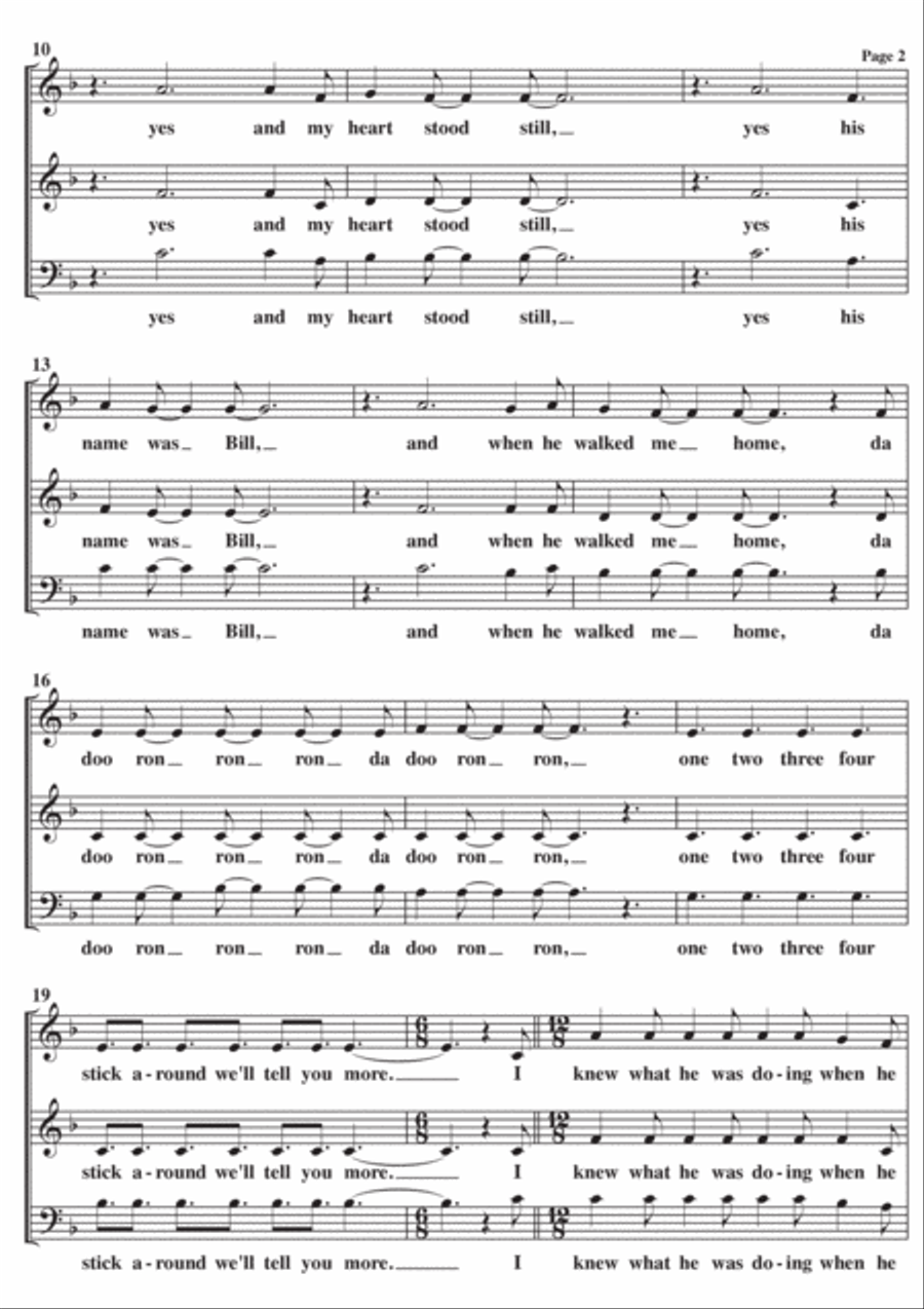 Da Doo Ron Ron (when He Walked Me Home) 3-Part scores gallery preview page 2