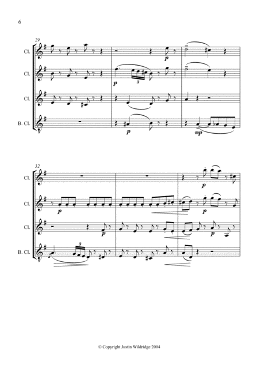 Eine Kleine Nachtmusik Eine Kleine Nachtmusik Woodwind Quintet scores gallery preview page 6
