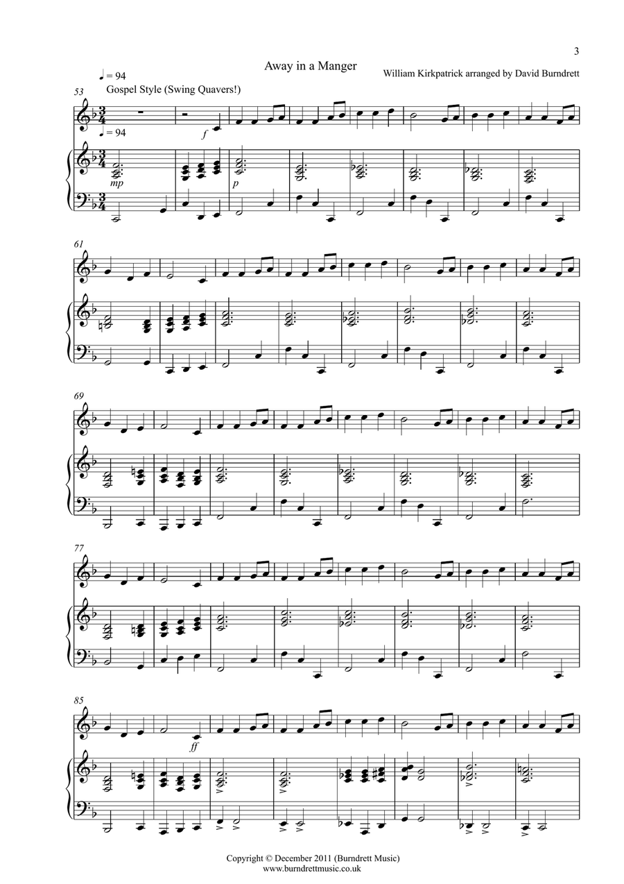 3 Jazzy Christmas Pieces for Alto Saxophone and Piano Alto Saxophone scores gallery preview page 3