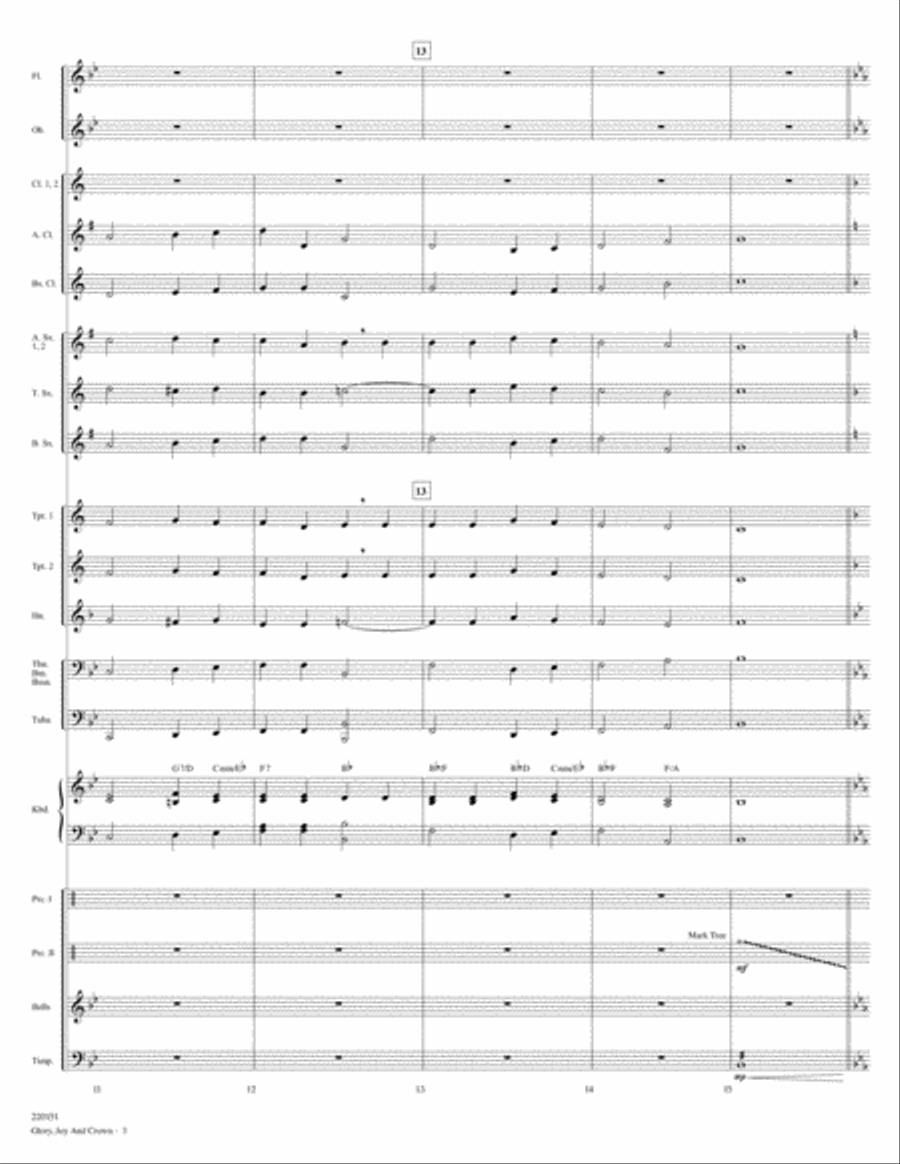 Glory, Joy and Crown (Fairest Lord Jesus) Concert Band scores gallery preview page 3