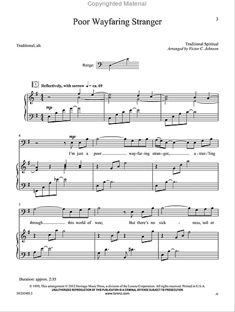 Songs of the Wayfarer - Medium-high Voice High Voice scores gallery preview page 2