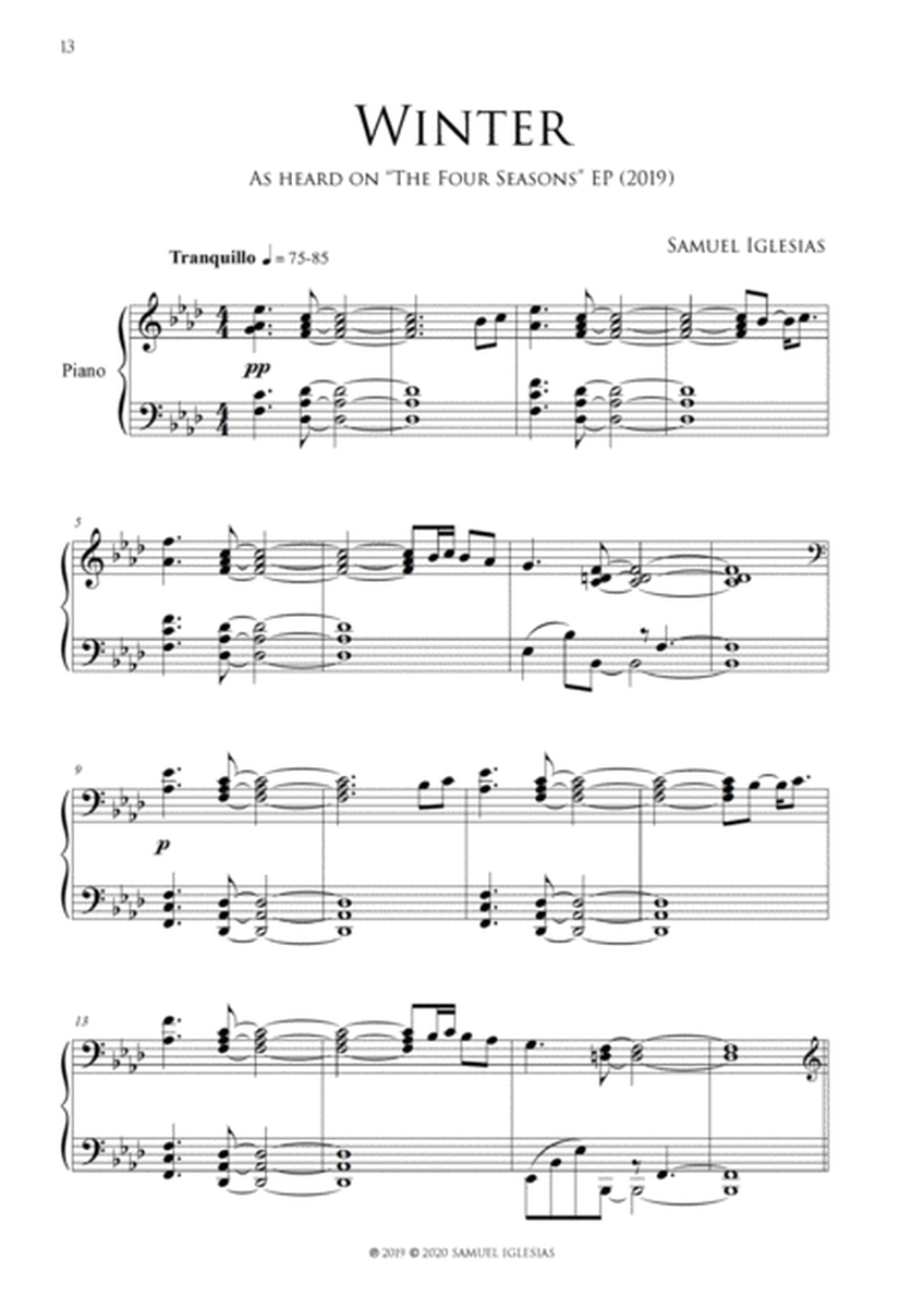 "Winter" (Full Transcription+The Improviser's Version) - from The Four Seasons Songbook image number null