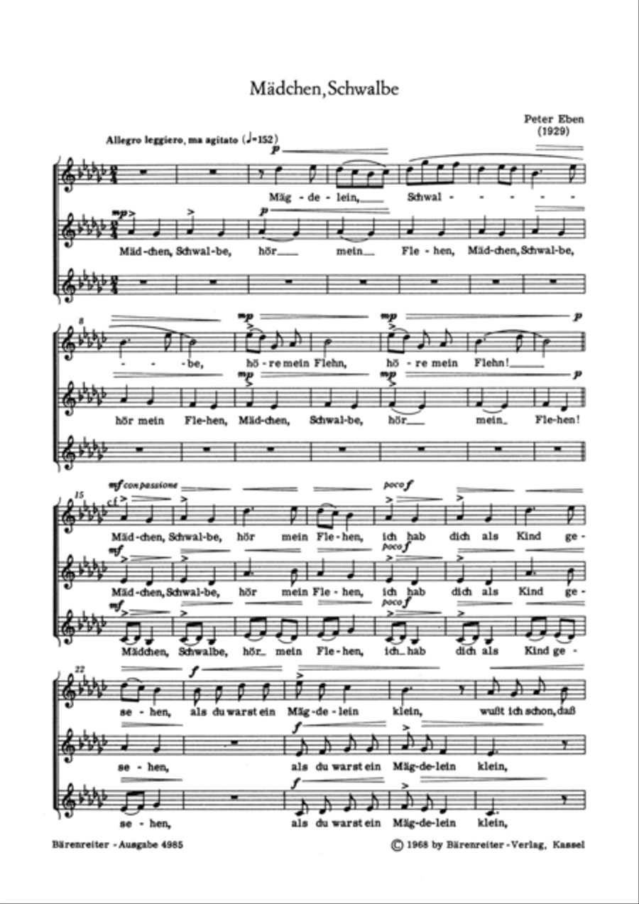 Von Schwalben und Maedchen SMezA scores gallery preview page 2