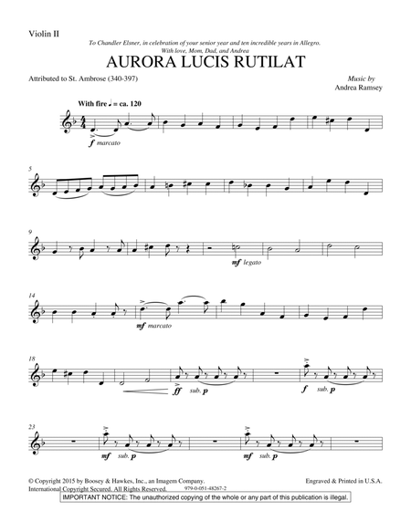 Aurora Lucis Rutilat - Violin 2