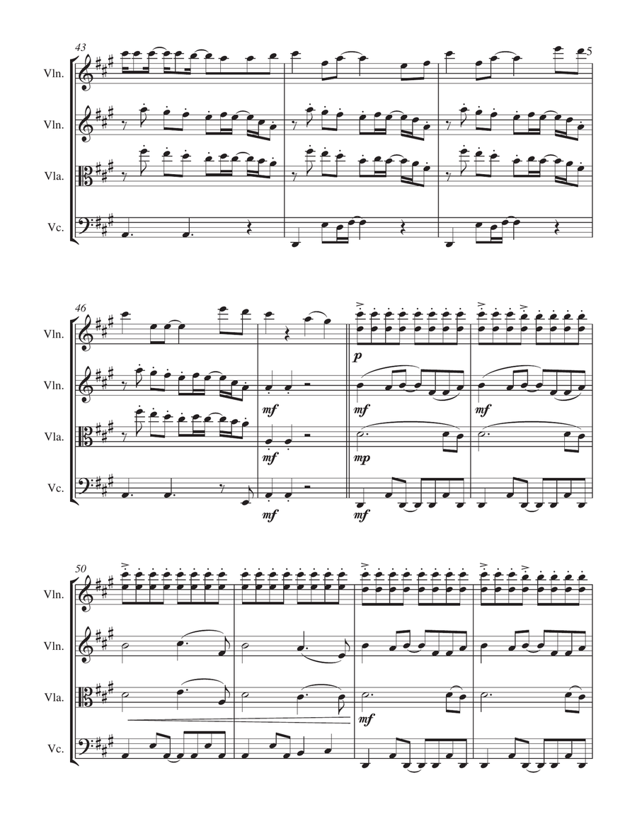 Slow It Down String Quartet scores gallery preview page 5