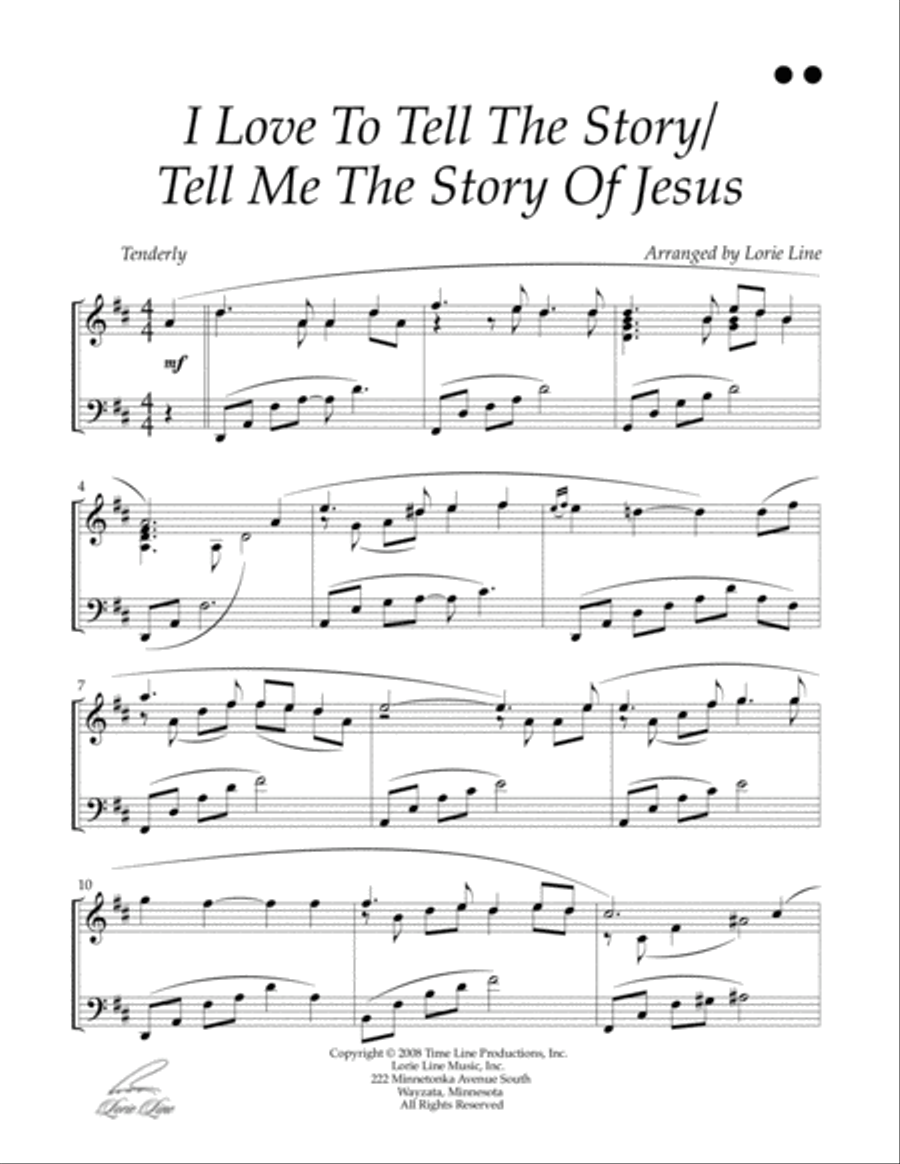 I Love To Tell The Story/Tell Me The Story Of Jesus Piano Solo scores gallery preview page 2
