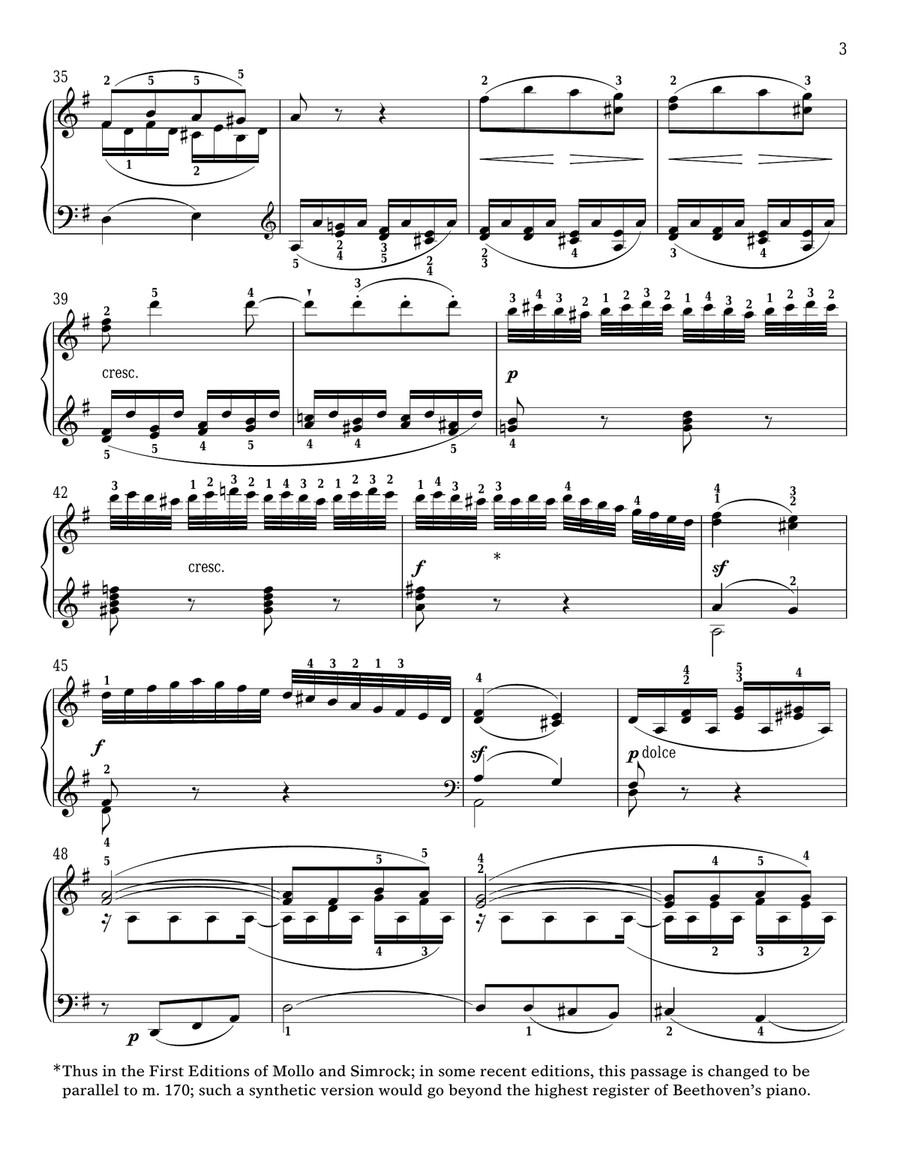 Sonata In G Major, Op. 14, No. 2 Piano Solo scores gallery preview page 3