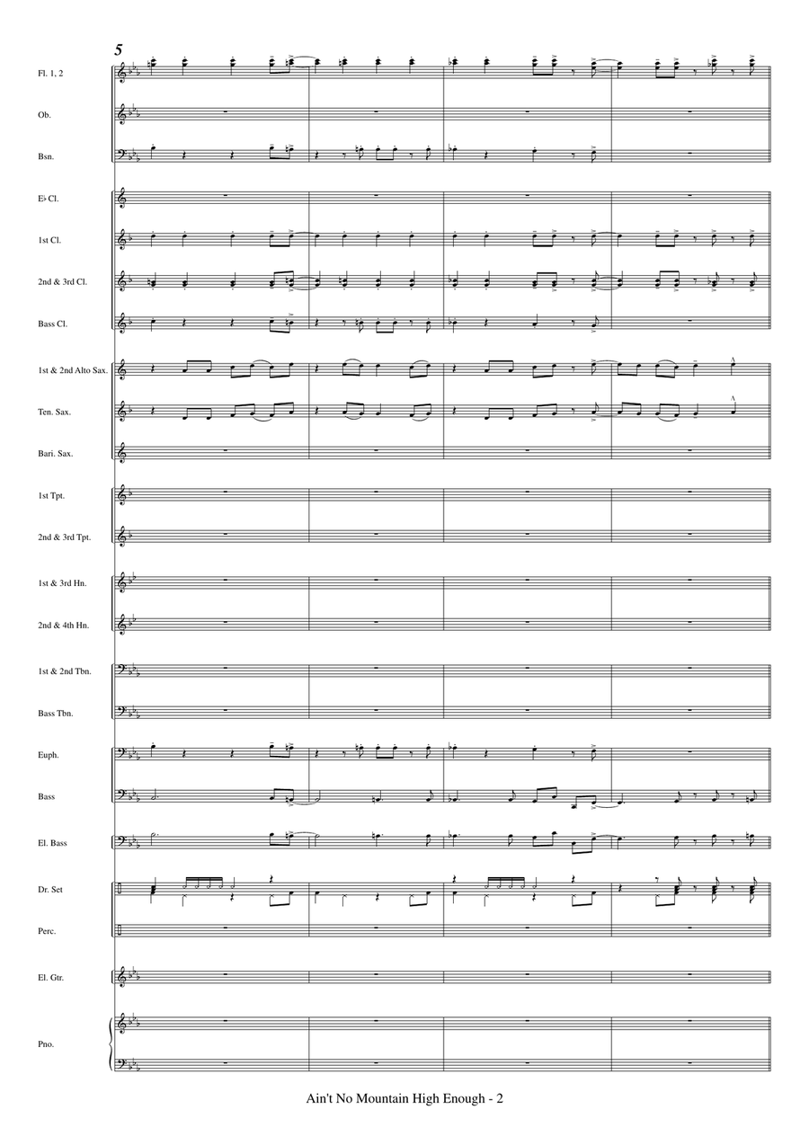 Ain't No Mountain High Enough Concert Band scores gallery preview page 4