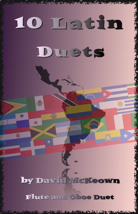 Book cover for 10 Latin Duets, for Flute and Oboe