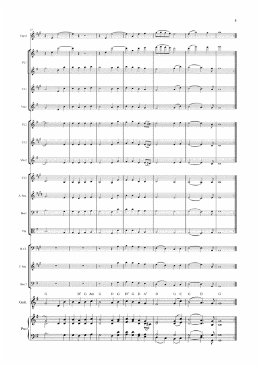 Carols for a Church Band Carols for a Church Band Large Ensemble scores gallery preview page 5