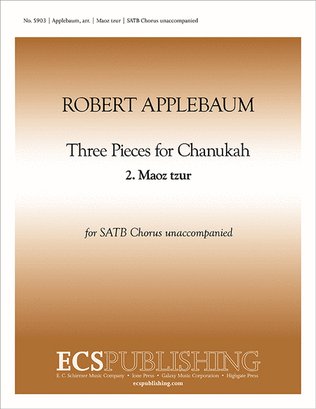 Book cover for Three Pieces for Chanukah: 2. Maoz tzur