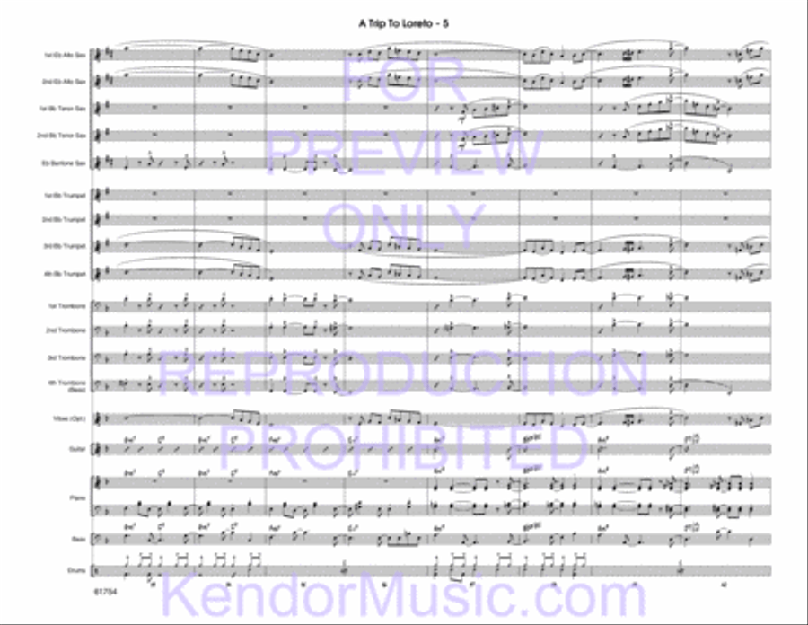 Trip To Loreto, A (Full Score) Jazz Ensemble scores gallery preview page 7
