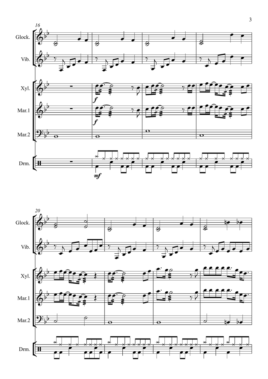 Bohemian Rhapsody Bohemian Rhapsody Percussion Ensemble scores gallery preview page 5