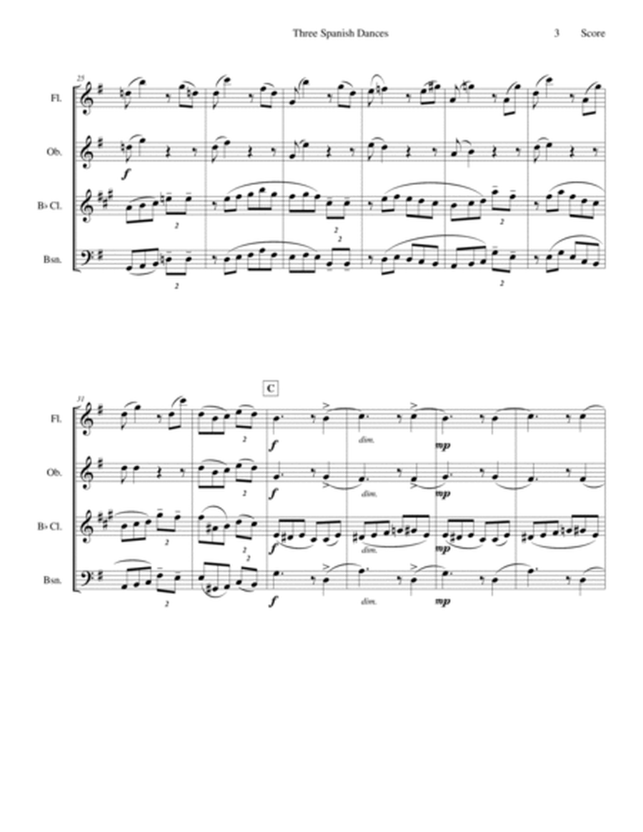 Woodwind Quartet - 3 Spanish Dances by Albeniz and Granados image number null