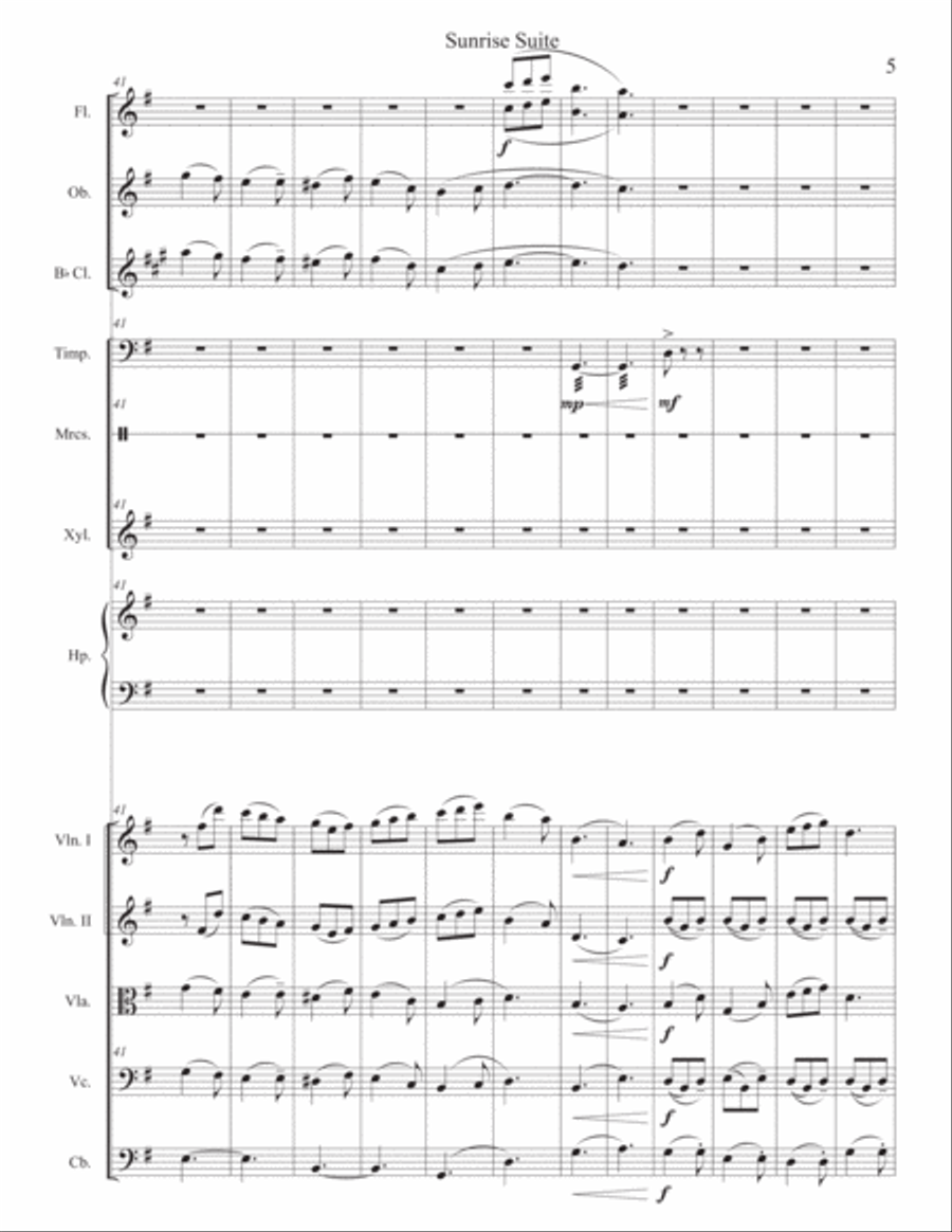 Sunrise Suite Chamber Orchestra scores gallery preview page 6