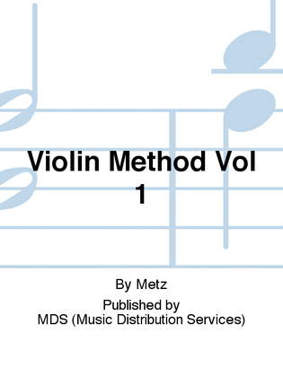 Book cover for VIOLIN METHOD VOL 1