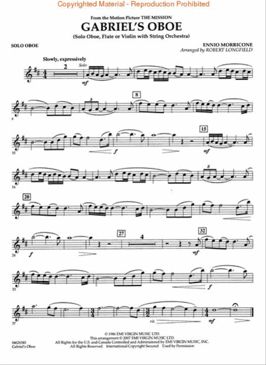 Gabriel's Oboe (from The Mission) String Orchestra scores gallery preview page 3