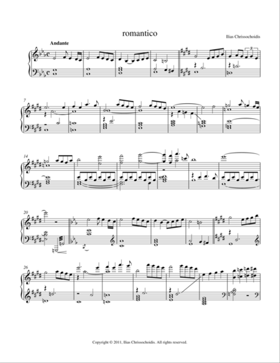 Romantico Piano Solo scores gallery preview page 1