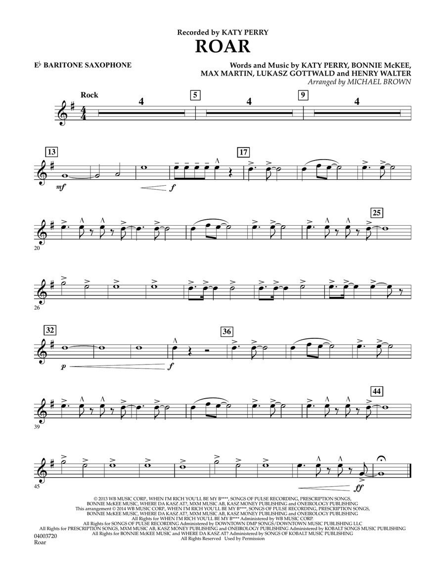 Roar - Eb Baritone Saxophone
