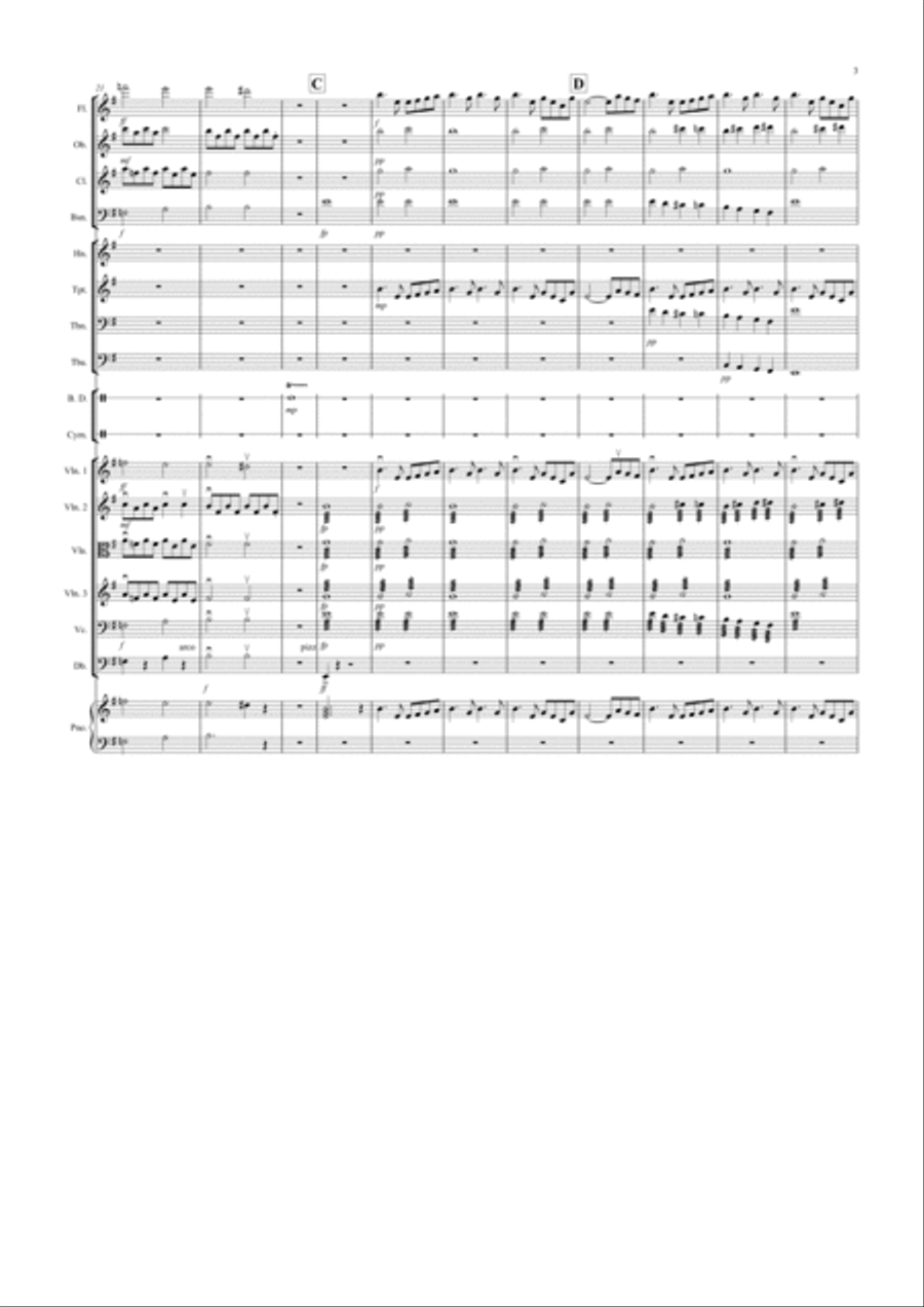 Swan Lake Theme for School Orchestra Full Orchestra scores gallery preview page 3
