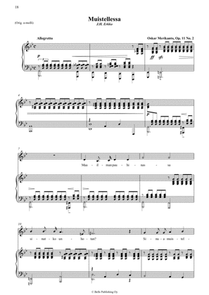 Book cover for Muistellessa, Op. 11 No. 2 (G minor)