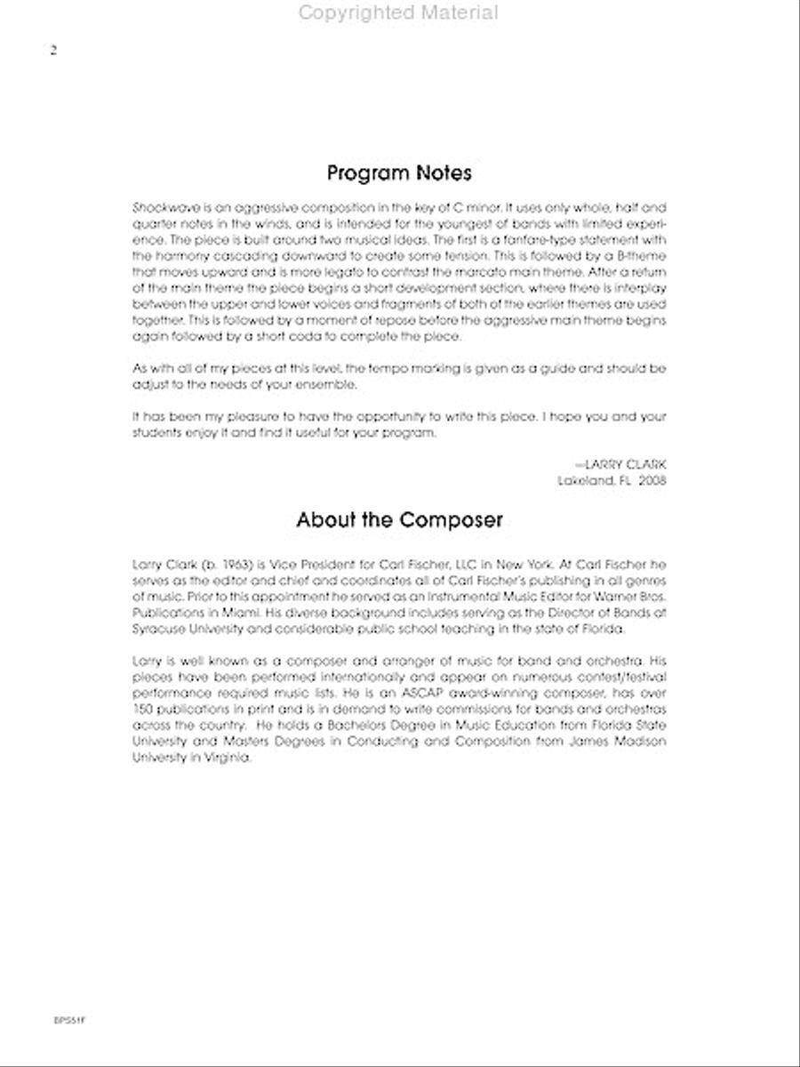 Shockwave Concert Band scores gallery preview page 3