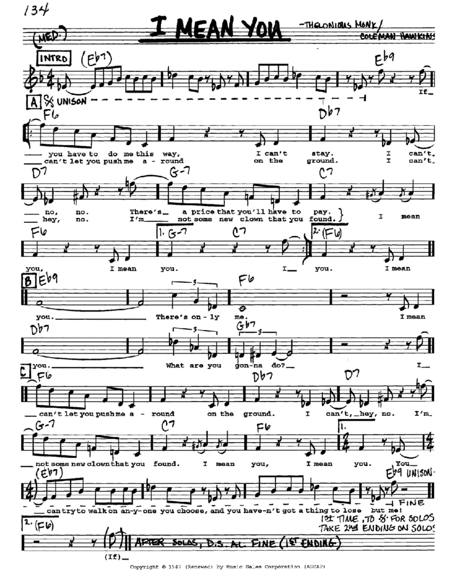 I Mean You Voice scores gallery preview page 1