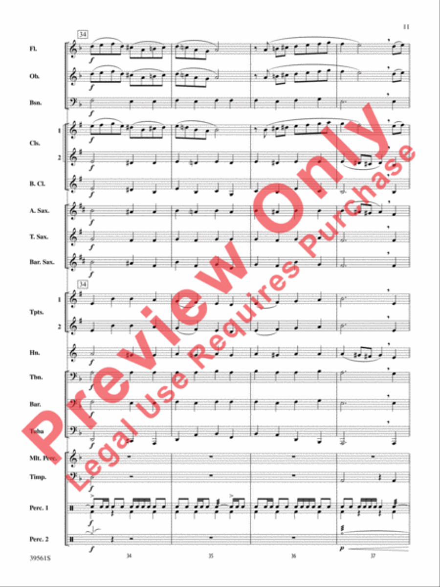Tidings of Comfort and Joy! Concert Band scores gallery preview page 11