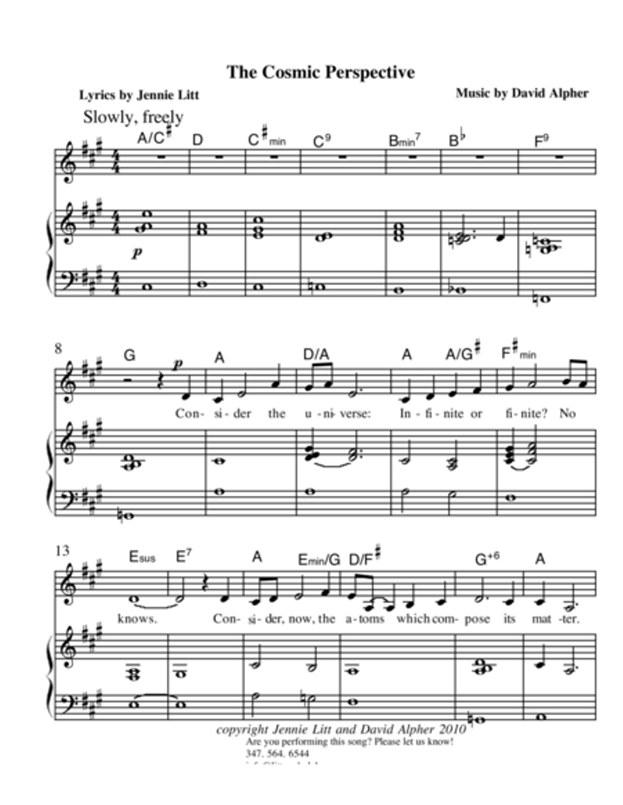 The Cosmic Perspective Voice scores gallery preview page 1
