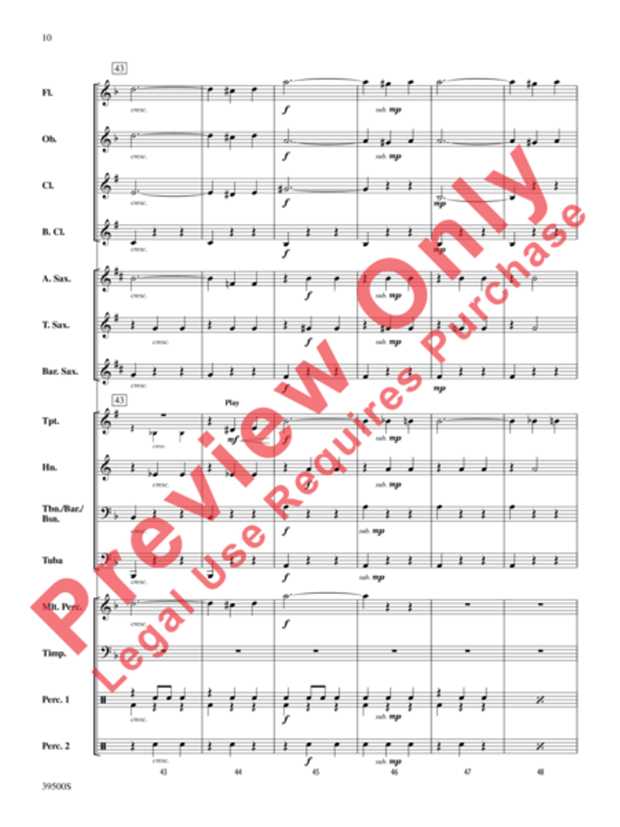 The Beautiful Galatea (from the overture to La belle Galathée) Concert Band scores gallery preview page 11