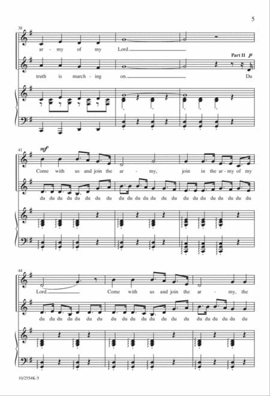 The Army of My Lord Unison Choir scores gallery preview page 5