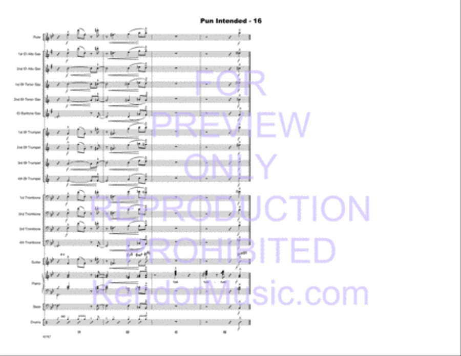 Pun Intended Jazz Ensemble scores gallery preview page 17