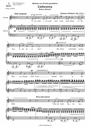 Liebestreu, Op. 3 No. 1 (C minor)