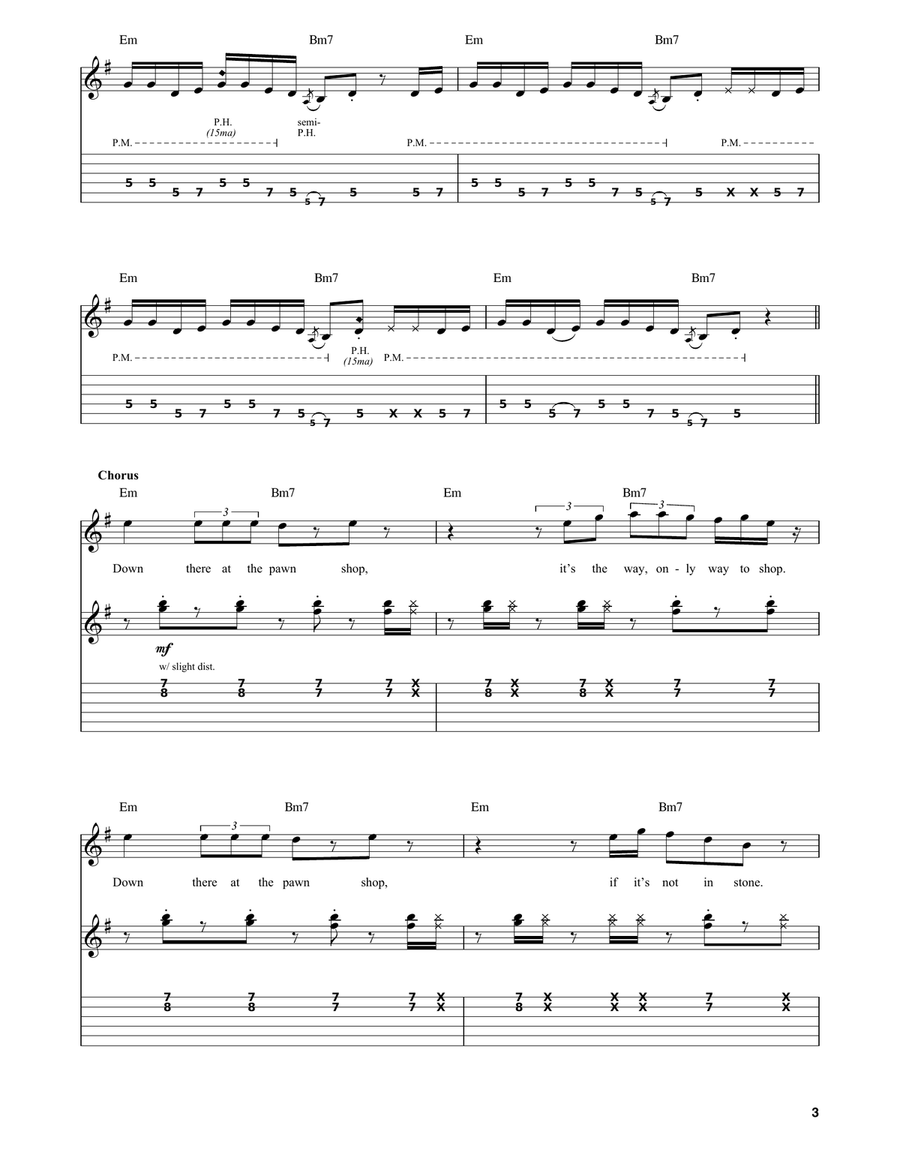 Pawn Shop Guitar Tablature scores gallery preview page 3