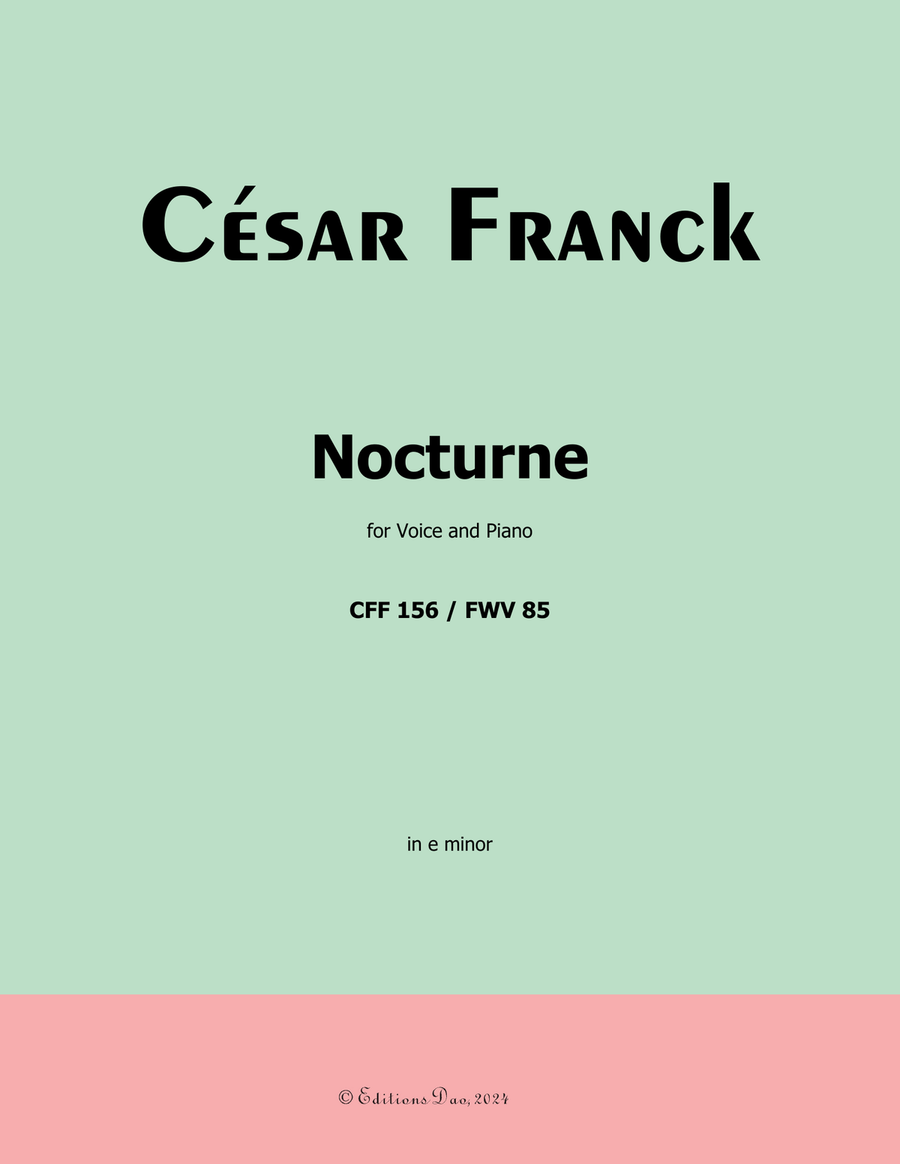 Nocturne, by César Franck, in e minor