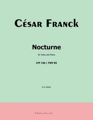 Nocturne, by César Franck, in e minor