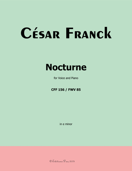 Nocturne, by César Franck, in e minor