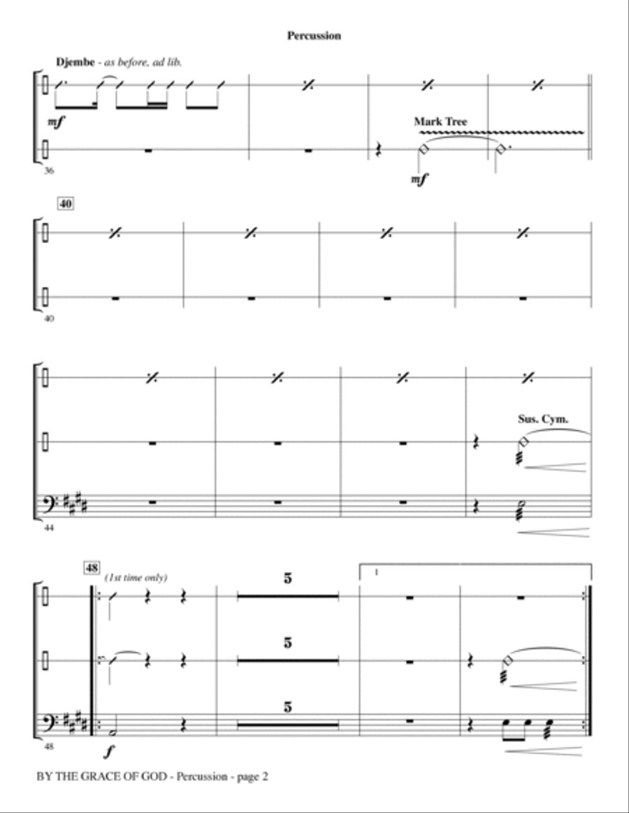 By The Grace Of God - Percussion Choir scores gallery preview page 2