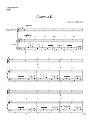 Canon in D for English Horn and Piano (With Chords)