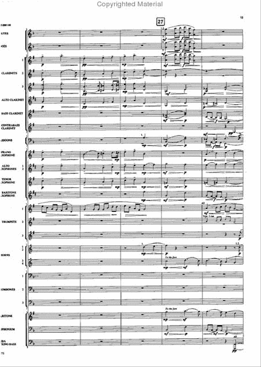 Two Grainger Melodies Concert Band scores gallery preview page 12