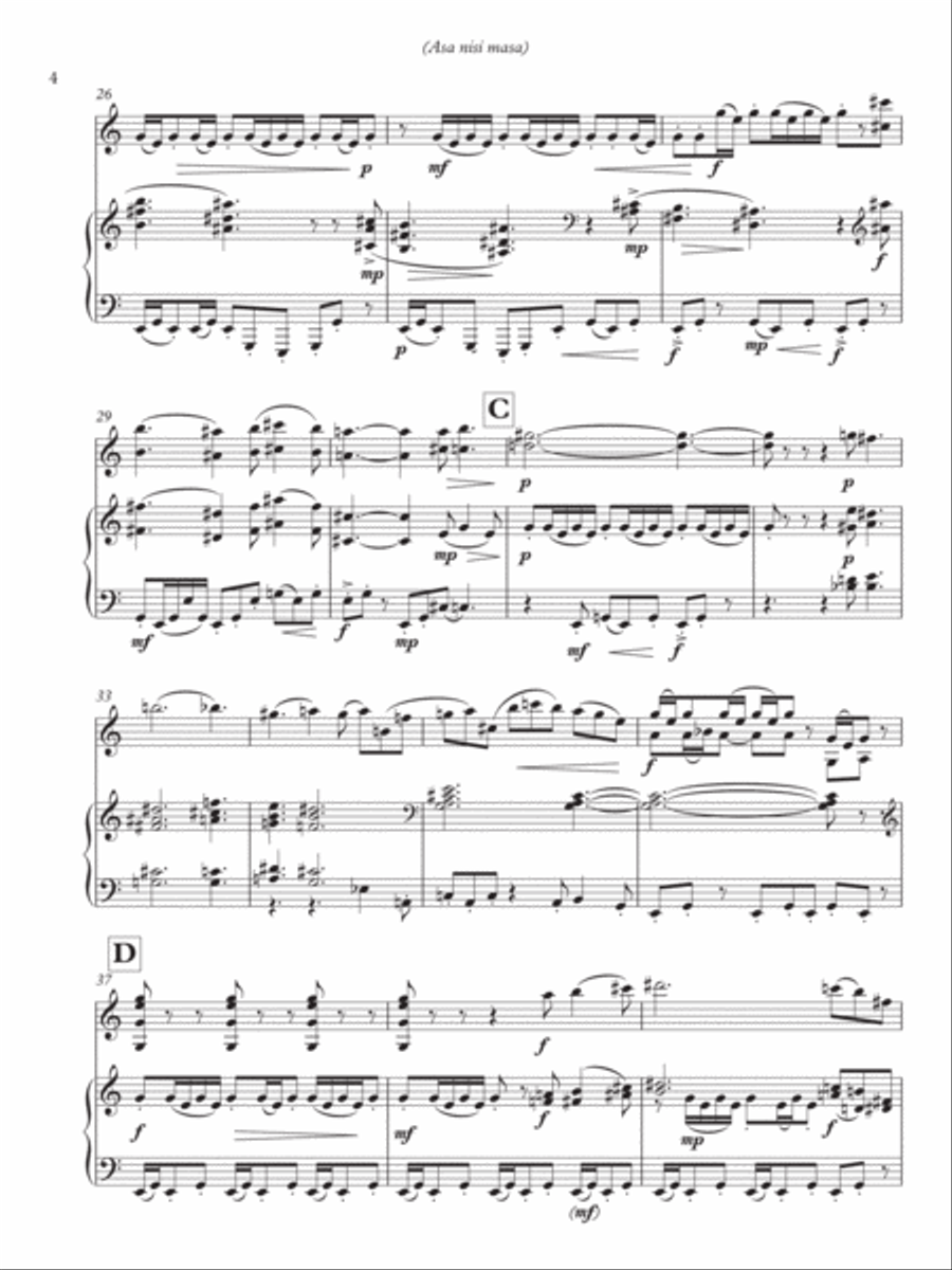 [Carlsen] Asa Nisi Masa (Duo Arrangement) Violin Solo scores gallery preview page 6