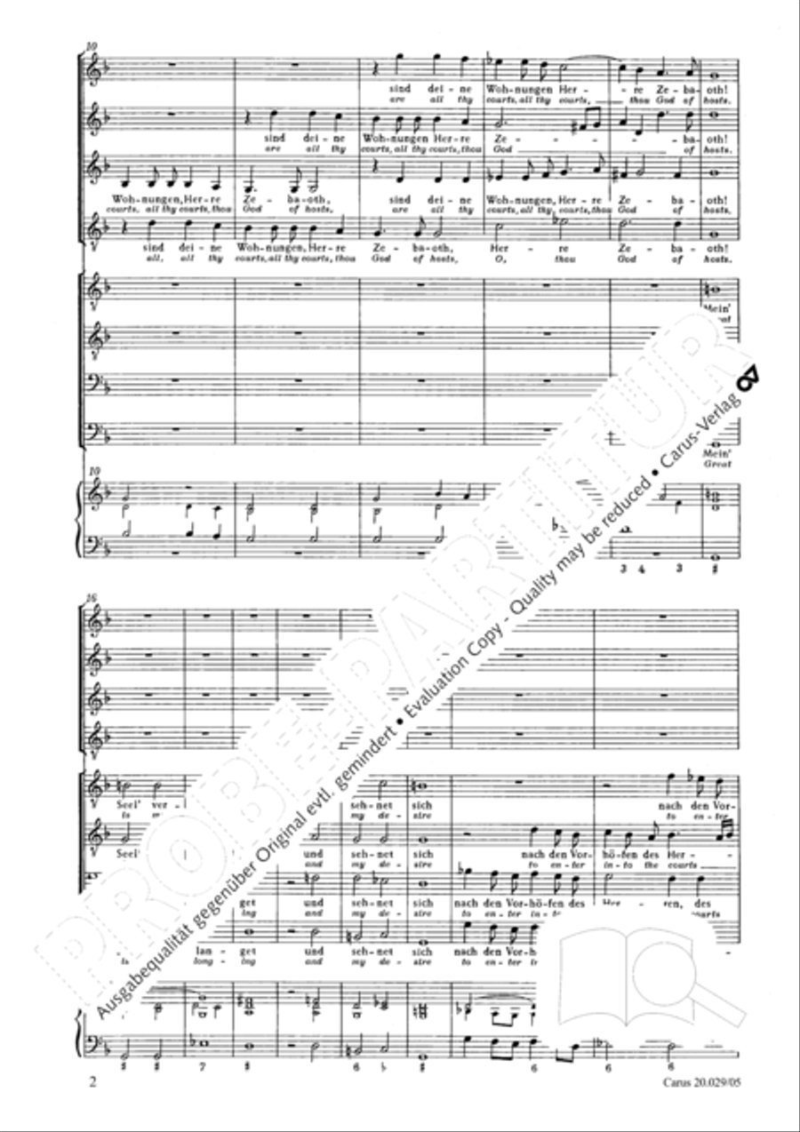 How beautiful is thy dwelling place (Wie lieblich sind deine Wohnungen) Men's Choir scores gallery preview page 5