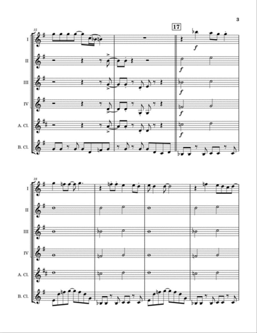 Born To Be Wild Clarinet Quintet scores gallery preview page 4