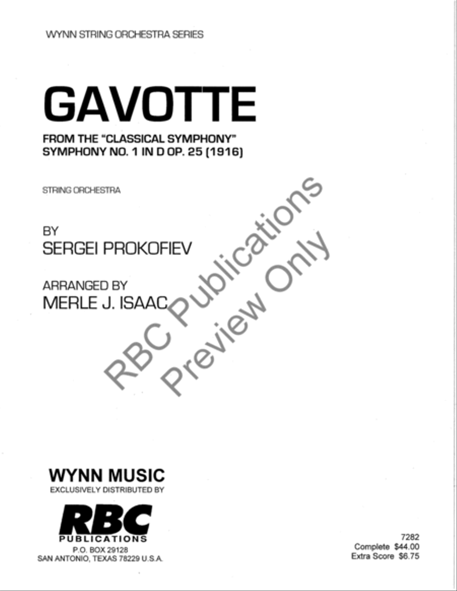 Gavotte String Orchestra scores gallery preview page 2