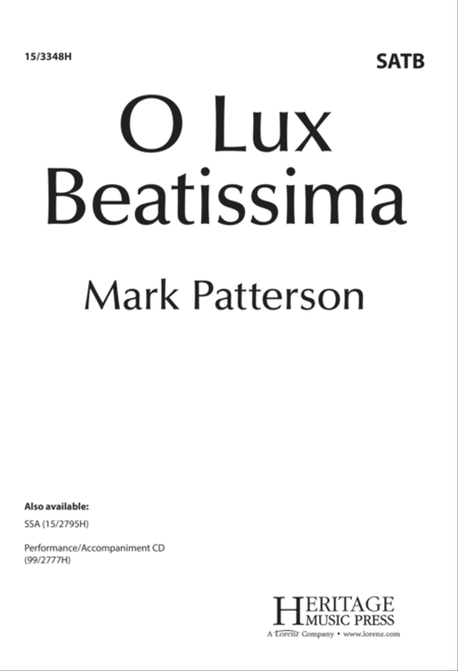 O Lux Beatissima 4-Part scores gallery preview page 1
