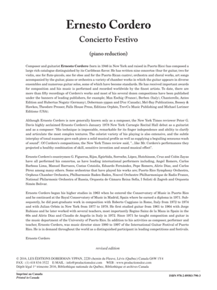 Book cover for Concierto Festivo (reduction de piano)